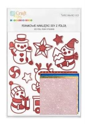 Opakowanie Naklejki piankowe z folią bałwanki 11szt