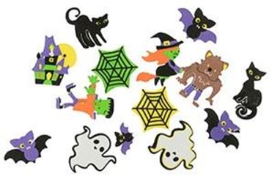 Opakowanie Naklejki piankowe z halloweenowym nadrukiem 45szt