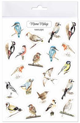 Naklejki Ptaki. Wydawca: Mama Maluje. SmakLiter.pl Opakowanie Naklejki Ptaki