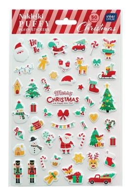 Opakowanie Naklejki puffy Christmas 50szt