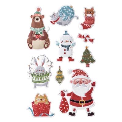 Naklejki puffy zimowe słodziaki 10szt. Wydawca: Dalprint. SmakLiter.pl Opakowanie Naklejki puffy zimowe słodziaki 10szt