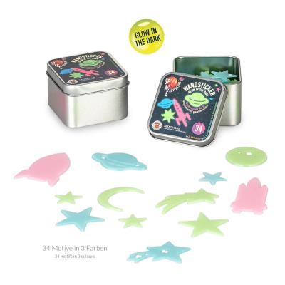 Opakowanie Naklejki ścienne świecące w ciemności Space Adventure 34 szt.