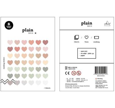 Opakowanie Naklejki Serca mix 9mm 3 ark.