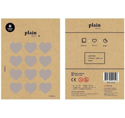 Opakowanie Naklejki Serca srebrne 20mm 2 ark.