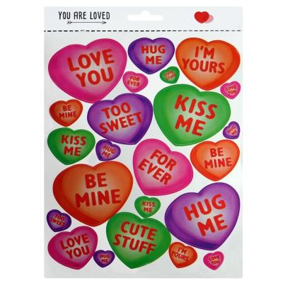 Opakowanie Naklejki serca z napisami