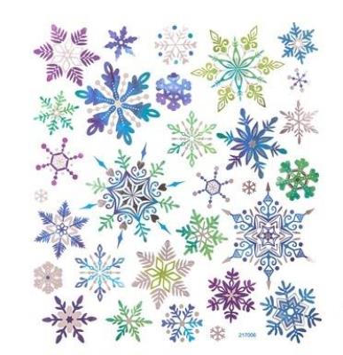 Opakowanie Naklejki snieżynki 30 szt