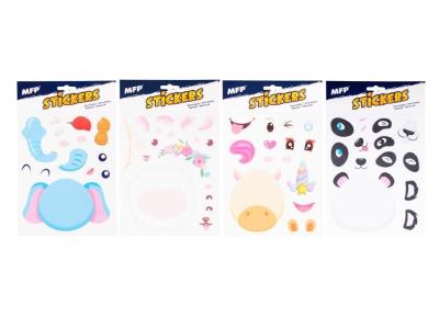 Opakowanie Naklejki stwórz maskę 20x16cm mix 1001