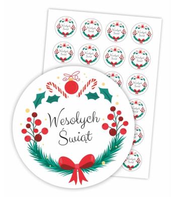 Opakowanie Naklejki świąteczne 24szt