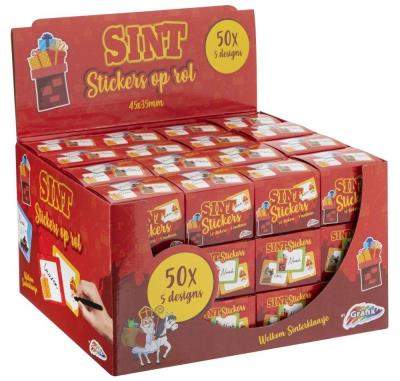 Opakowanie Naklejki świąteczne na prezent 50szt 5 rodzajów