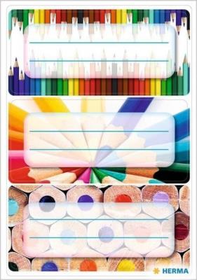 Opakowanie Naklejki szkolne - Kredki 9szt