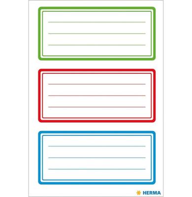 Opakowanie Naklejki szkolne ramki 3 kolory 18szt