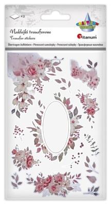 Opakowanie Naklejki transferowe Kwiaty różowe 2 plansze