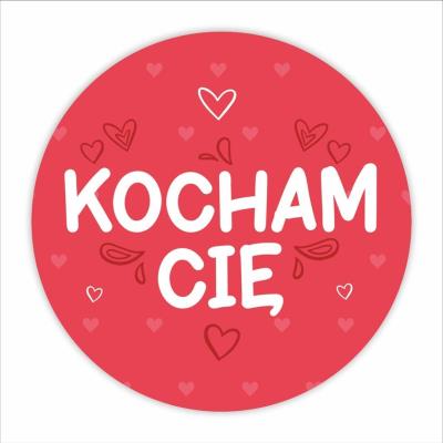 Opakowanie Naklejki walentynkowe - Kocham cię 24szt