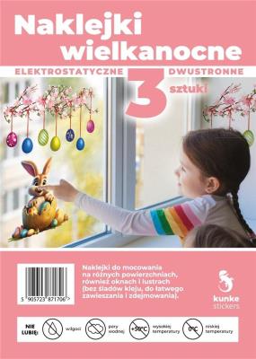 Opakowanie Naklejki Wielkanocne Gałązka i zajączek 3szt