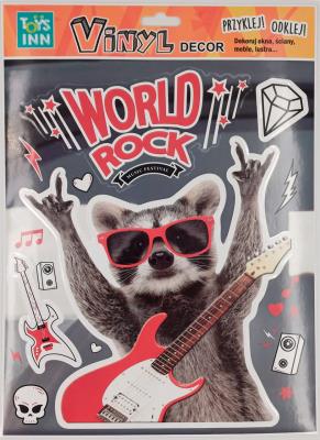 Opakowanie Naklejki winylowe zwierzaki Szop Rock