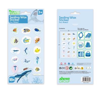 Naklejki woskowe - Stworzenia morskie. Wydawca: AVENIR. SmakLiter.pl Opakowanie Naklejki woskowe - Stworzenia morskie