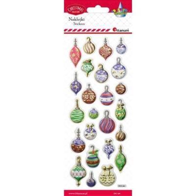 Opakowanie Naklejki wypukłe bombki 24szt