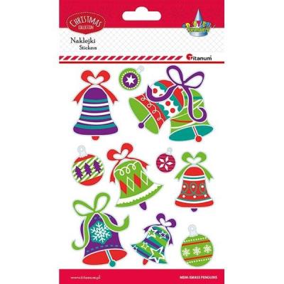 Opakowanie Naklejki wypukłe Boże Narodzenie 10szt MIX