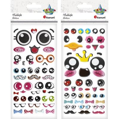 Opakowanie Naklejki wypukłe oczy mix