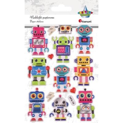 Opakowanie Naklejki wypukłe roboty mix 14szt.