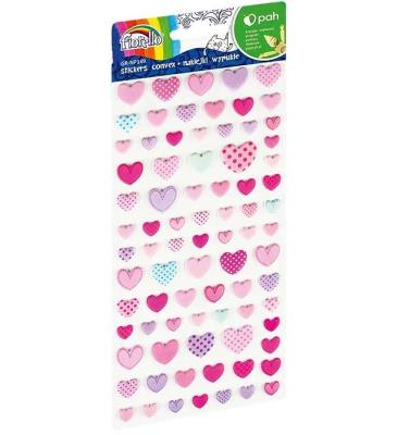 Opakowanie Naklejki wypukłe serca różowe GR-NP149 FIORELLO