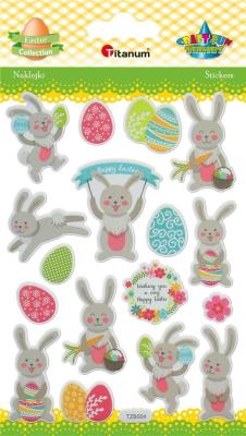 Opakowanie Naklejki wypukłe Wielkanoc 17szt