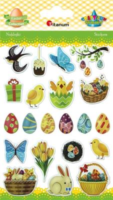Opakowanie Naklejki wypukłe Wielkanoc 21szt