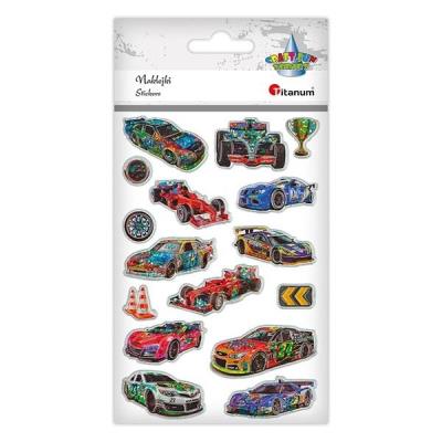 Opakowanie Naklejki wypukłe wyścigówki hologram 16szt