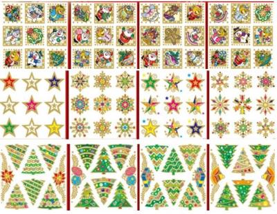 Opakowanie Naklejki z brokatem 11,5x11,5cm MIX