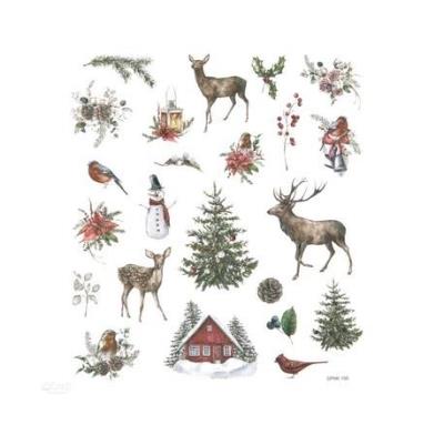 Opakowanie Naklejki z brokatem lovable chrismas 23szt