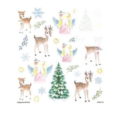 Naklejki z brokatem sarenki i aniołki 27szt. Wydawca: Dalprint. SmakLiter.pl Opakowanie Naklejki z brokatem sarenki i aniołki 27szt