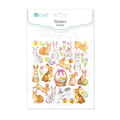 Opakowanie Naklejki z brokatem - wielkanocne zające 29szt DPNB-087