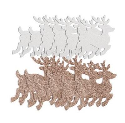 Naklejki z pianki brokat renifery 12szt. Wydawca: Dalprint. SmakLiter.pl Opakowanie Naklejki z pianki brokat renifery 12szt