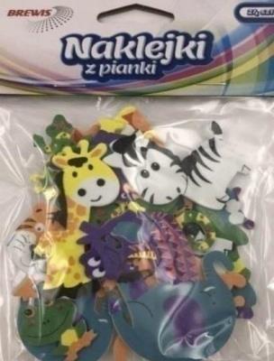 Opakowanie Naklejki z pianki dżungla 24szt
