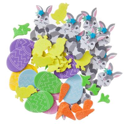 Opakowanie Naklejki z pianki - króliczki, kurczaczki, pisanki i marchewki 48 szt.