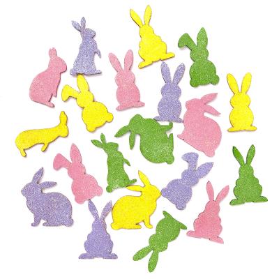Opakowanie Naklejki z pianki króliki brokat 20 szt.