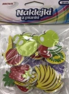 Opakowanie Naklejki z pianki owoce 40szt