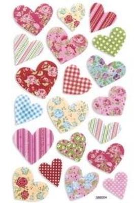 Opakowanie Naklejki z pianki serca 20szt.DPPI-003