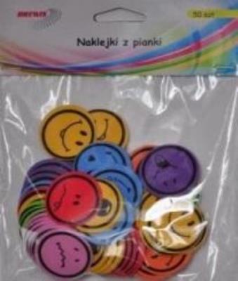 Opakowanie Naklejki z pianki uśmiechy 50szt