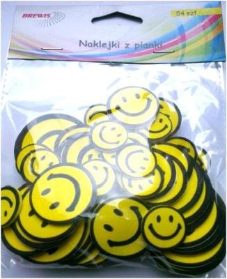 Opakowanie Naklejki z pianki uśmiechy 54szt