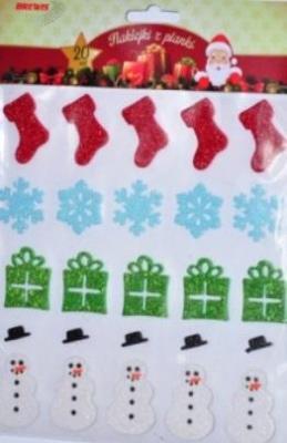 Opakowanie Naklejki z pianki z brokatem 20szt