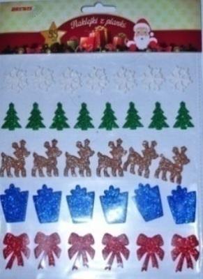 Opakowanie Naklejki z pianki z brokatem 33szt