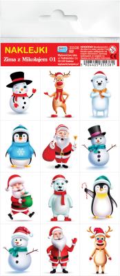 Opakowanie Naklejki. Zima z Mikołajem