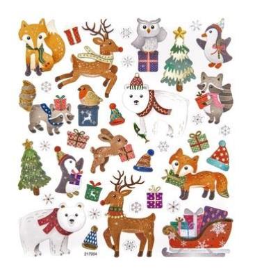 Naklejki zimowe zwierzaki 38szt. Wydawca: Dalprint. SmakLiter.pl Opakowanie Naklejki zimowe zwierzaki 38szt