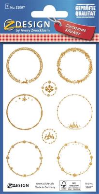 Opakowanie Naklejki złote - okrągłe, do opisu ręcznego