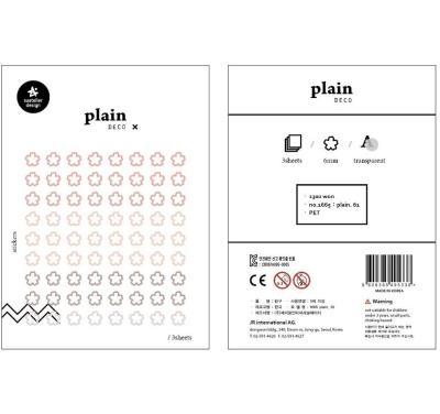 Opakowanie Naklejki Znaczniki #61 Kwiaty PET 3 ark.