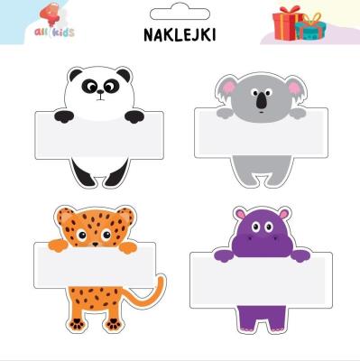 Naklejki zwierzaki na szafkę i zeszyt 1. Wydawca: All4Kids. SmakLiter.pl Opakowanie Naklejki zwierzaki na szafkę i zeszyt 1