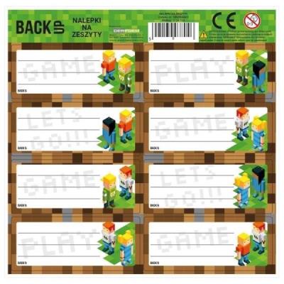 Opakowanie Nalepki na zeszyty BackUp 4 A 61 (25szt) DERFORM