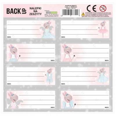 Opakowanie Nalepki na zeszyty BackUp 4 A 62 (25szt) DERFORM
