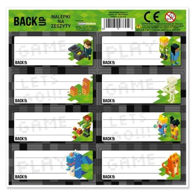 Opakowanie Nalepki na zeszyty BackUp 5A 61 (25szt) DERFORM